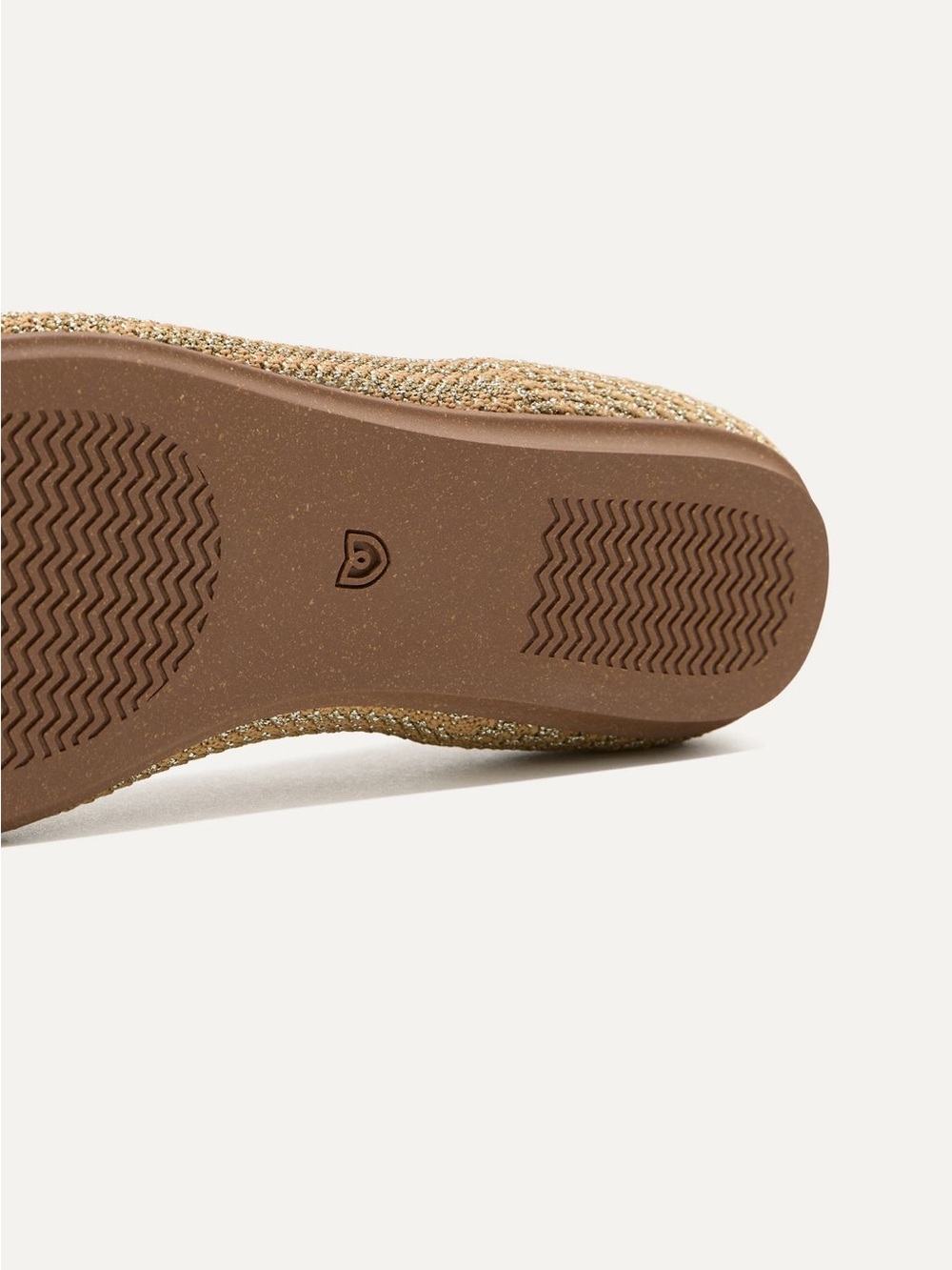 Rothy's Tan Knit Ankle-Tie Ballet Flat - Picture 4 of 5